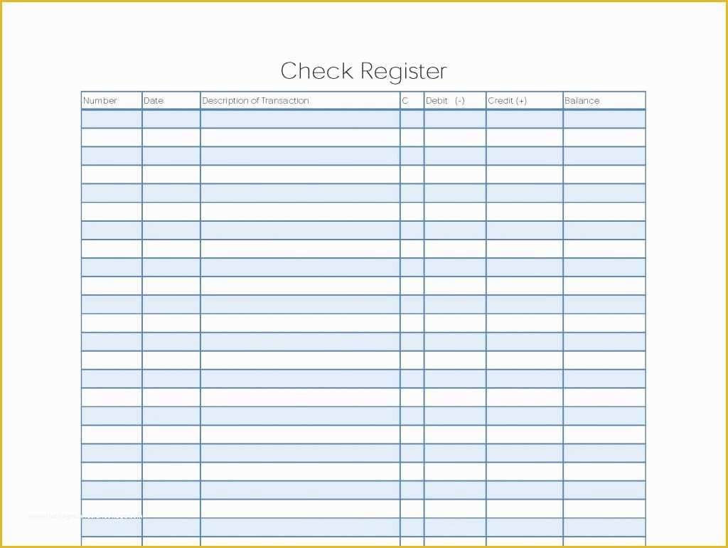 Free Printable Check Register Templates Of Blank Transaction Register Blank Printable Check Register