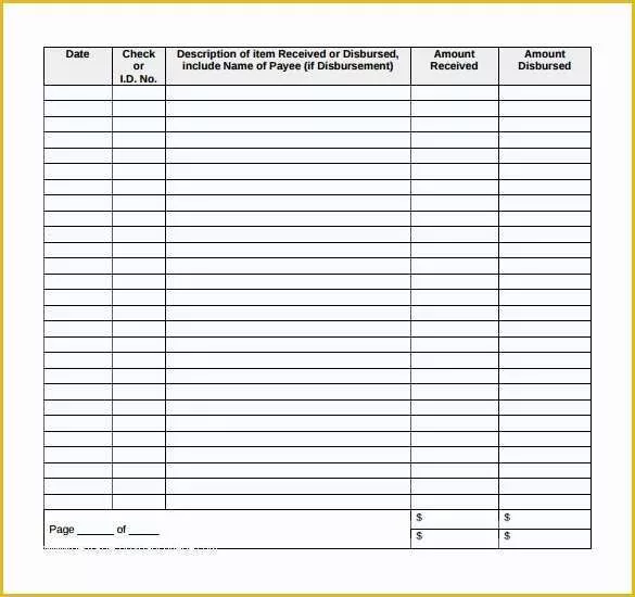 Free Printable Check Register Templates Of Check Register 9 Download Free Documents In Pdf