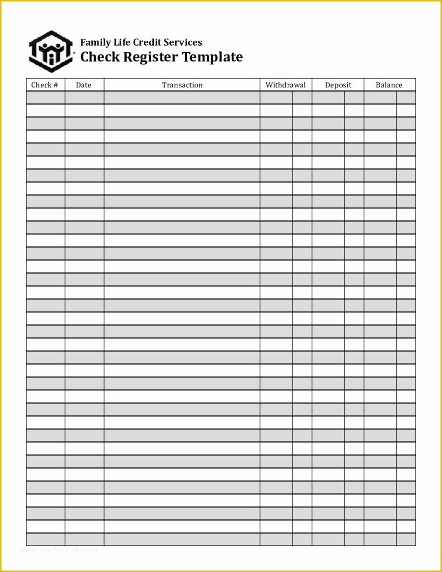 Free Printable Check Register Templates Of Checkbook Register Free Printable Check Register