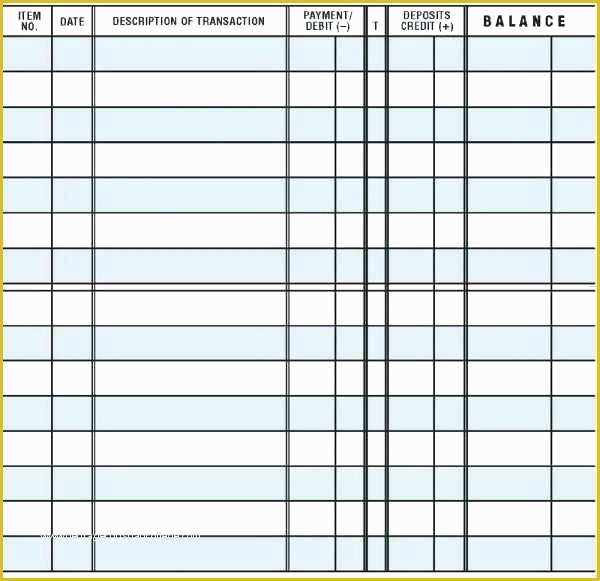 Free Printable Check Register Templates Of Free Printable Checkbook Balance Sheet Register Sheets 5