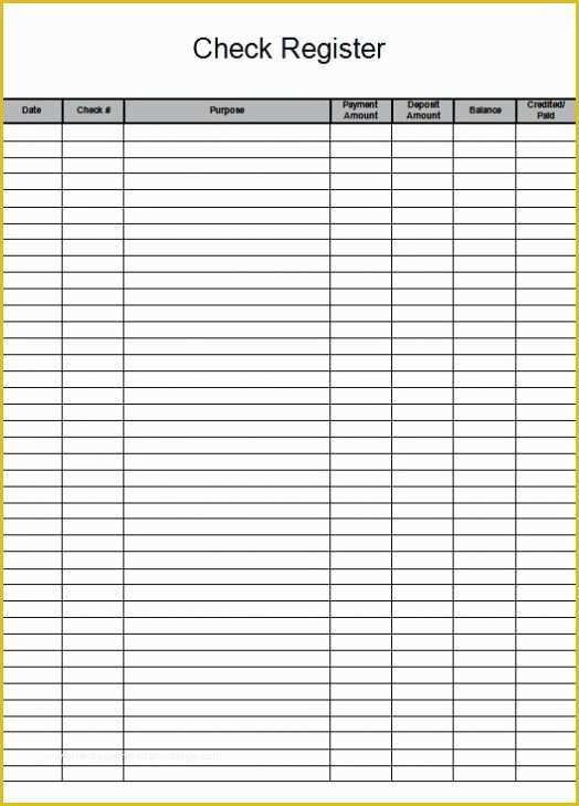 Free Printable Check Register Templates Of Printable Free Check Register Template Excel Pdf