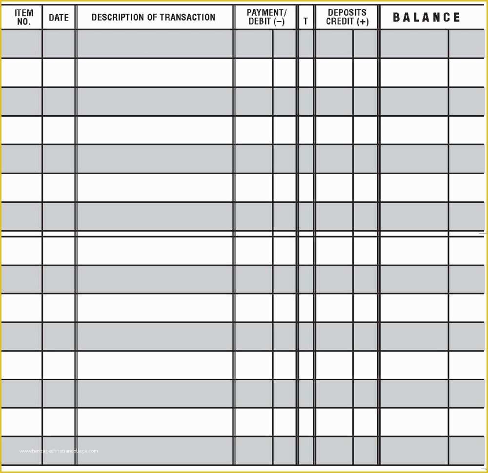 Free Printable Checks Template Of 12 Easy to Read Checkbook Transaction Register Large Print