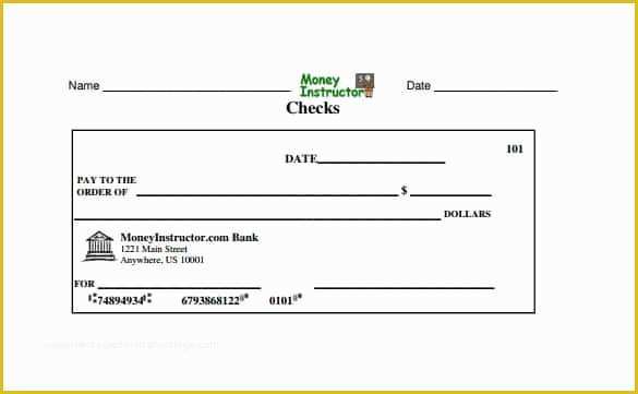 Free Printable Checks Template Of 24 Blank Check Template Doc Psd Pdf & Vector formats