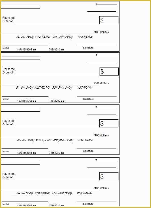 Free Printable Checks Template Of 8 Best Of Printable Play Checks Free Printable