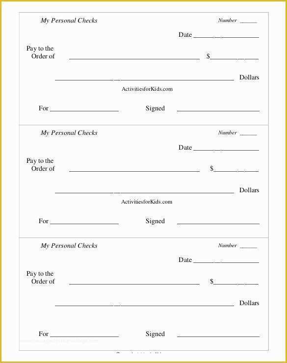 Free Printable Checks Template Of Blank Check Template – 30 Free Word Psd Pdf & Vector