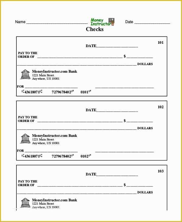 Free Printable Checks Template Of Blank Check Template 7 Free Pdf 