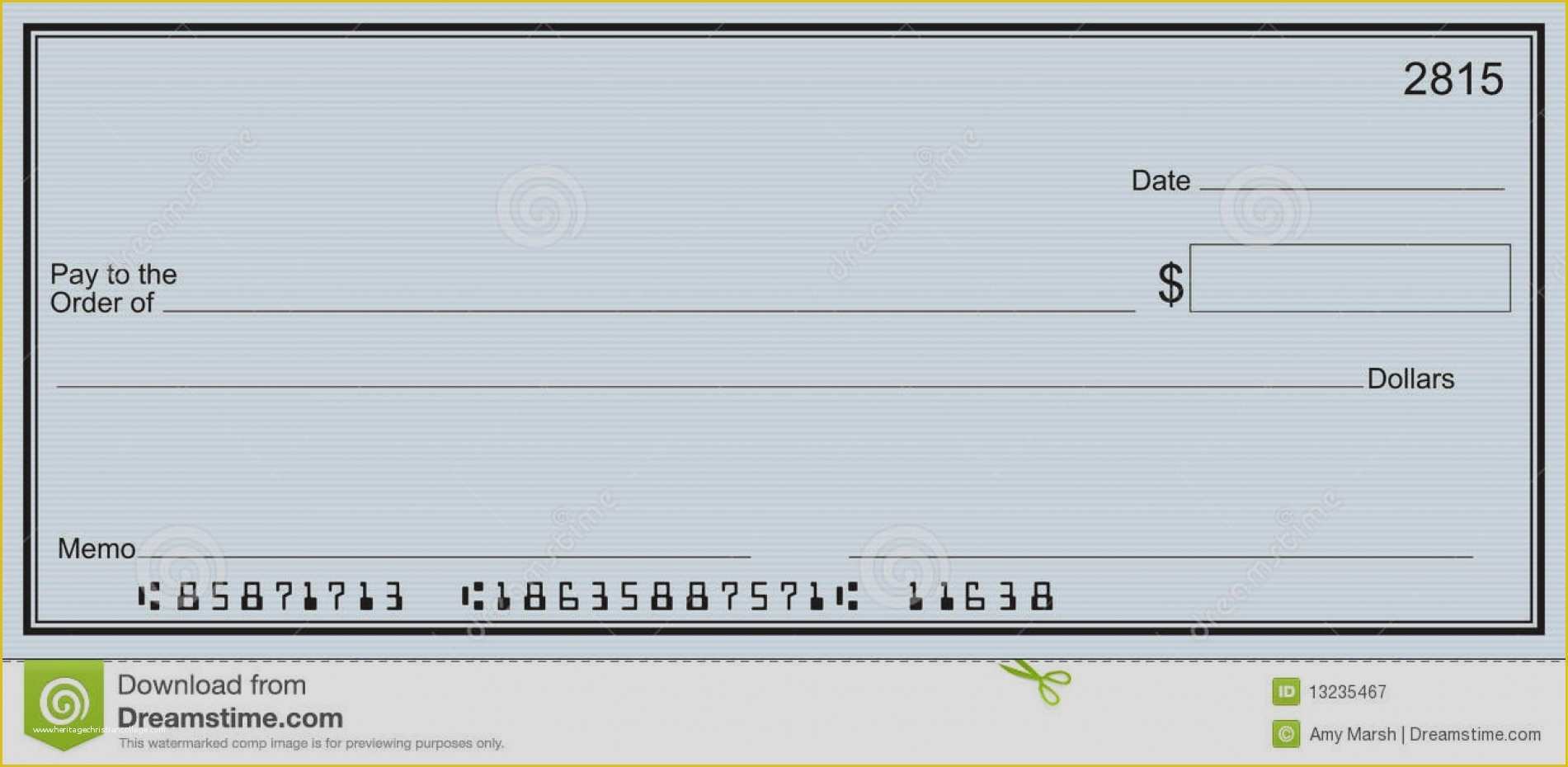 Free Printable Checks Template Of Free Blank Cheque Clipart &amp; Clip Art