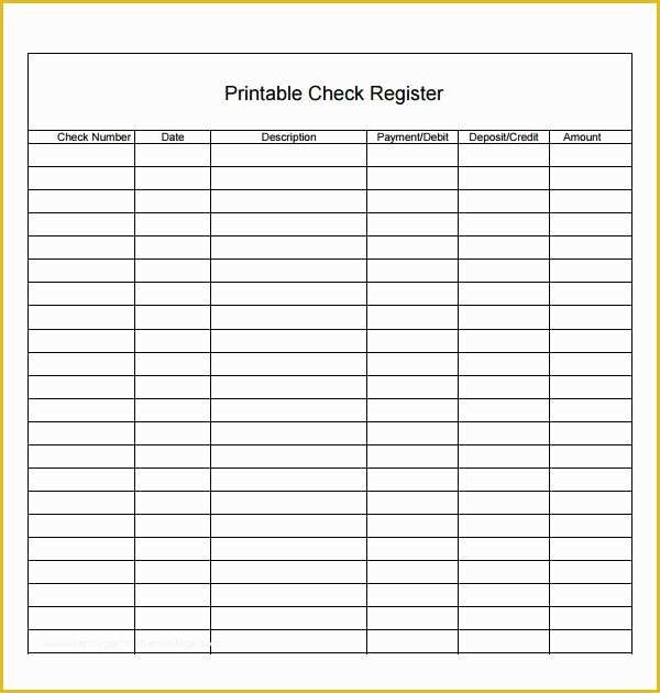 Free Printable Checks Template Of Free Printable Blank Check Register Template