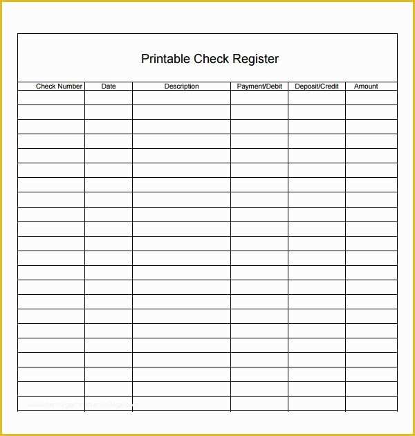 Free Printable Checks Template Of Free Printable Blank Check Register Template