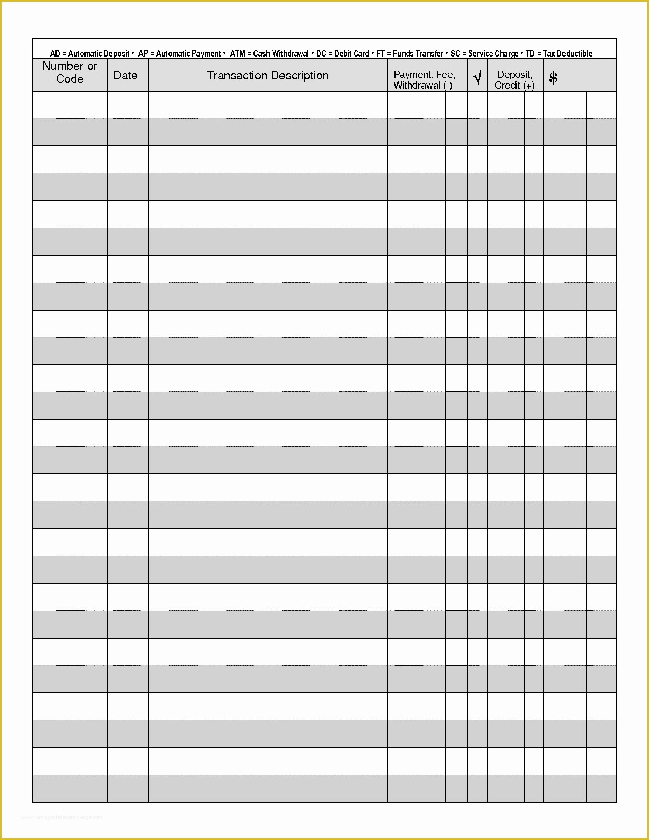 Free Printable Checks Template Of Printable Check Register when You are Searching for