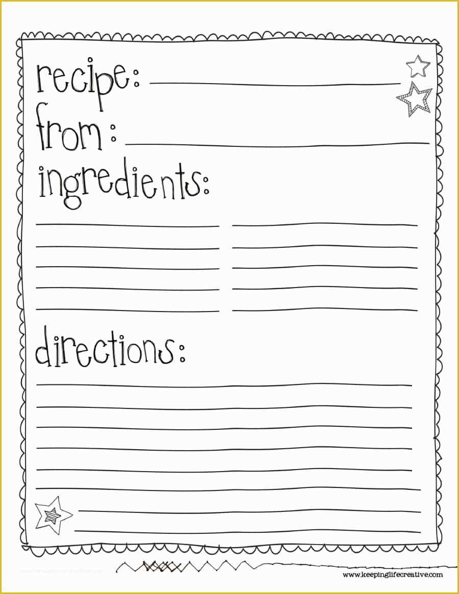 Free Printable Children's Book Template Of 44 Perfect Cookbook Templates [ Recipe Book & Recipe Cards]