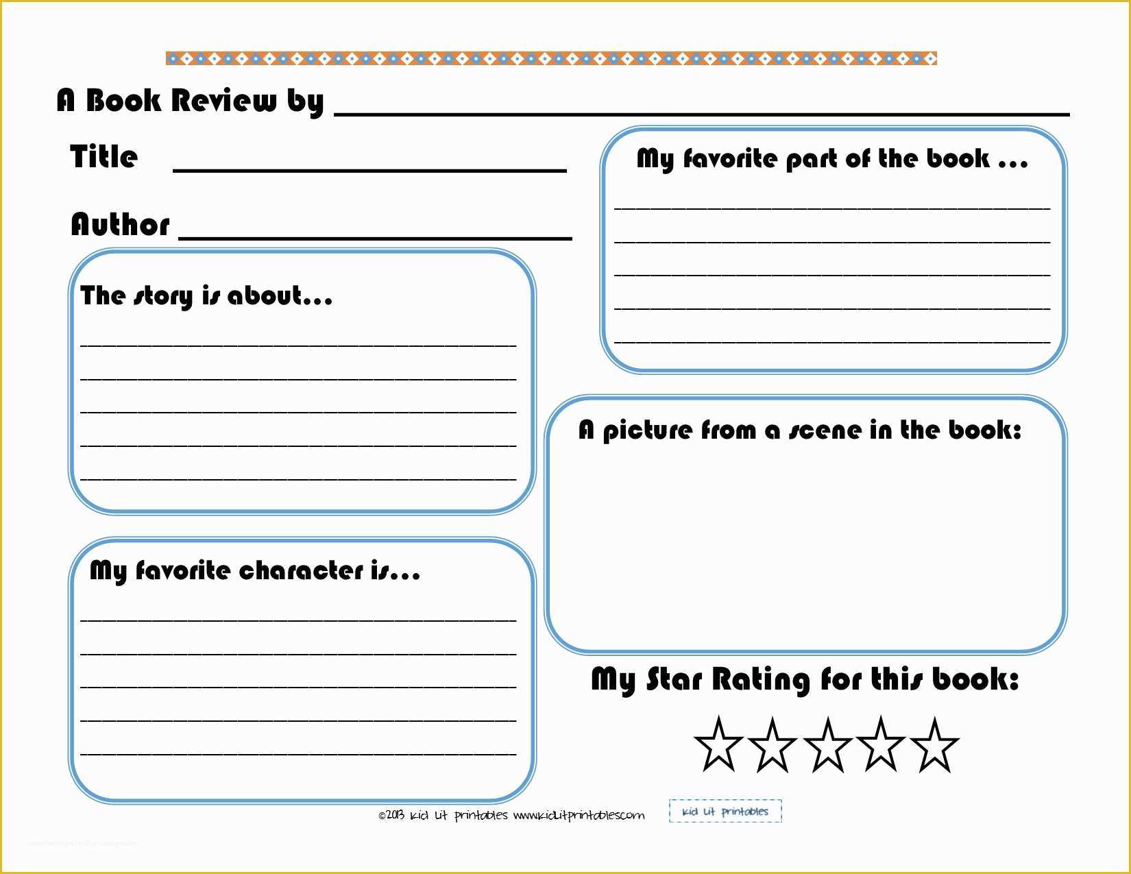 Free Printable Children's Book Template Of 7 Best Of Book Review Printable Template Book