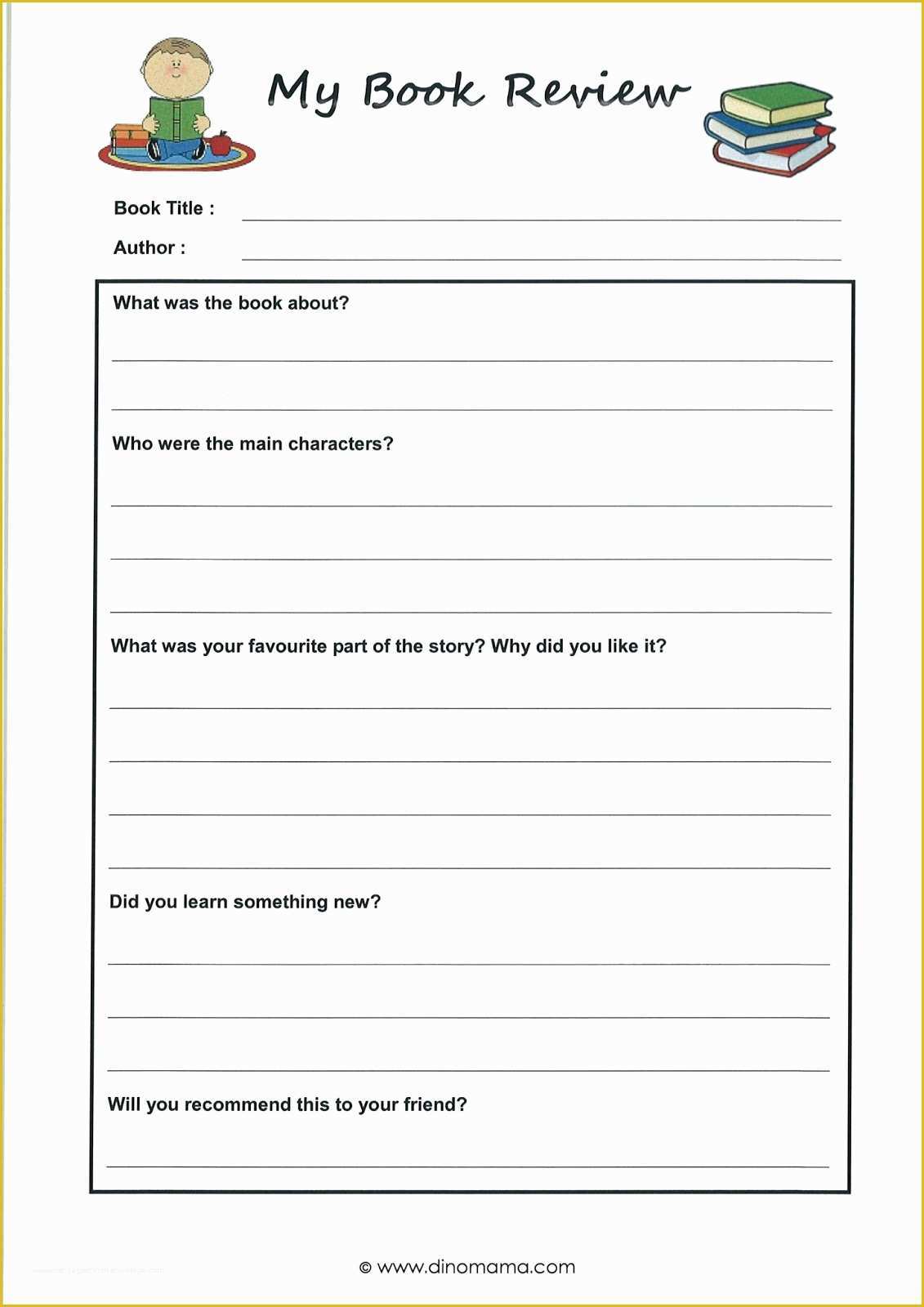 Free Printable Children s Book Template Of 7 Best Of Book Review 