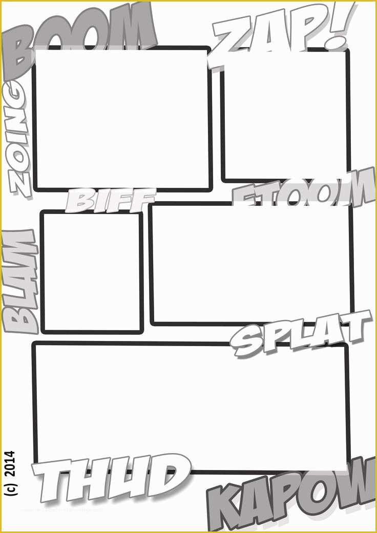 Free Printable Children's Book Template Of A Fun Ic Book Style Template for Kids to Create their