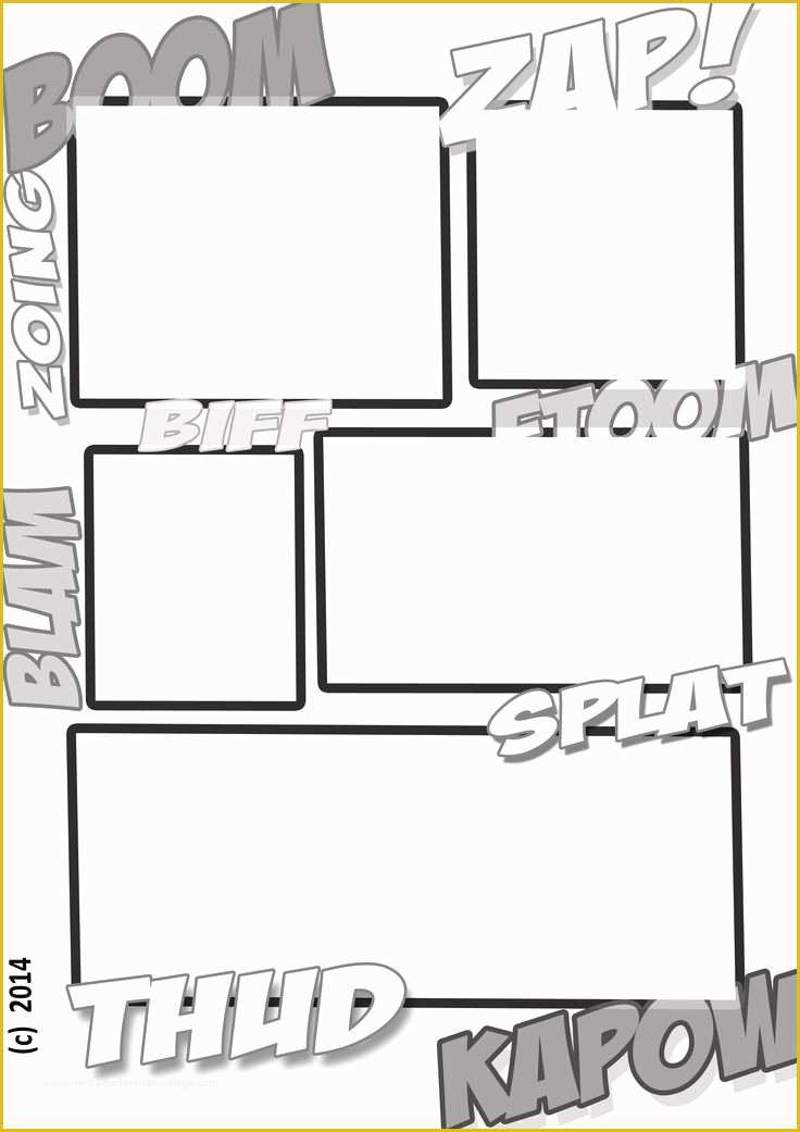 Free Printable Children&amp;#039;s Book Template Of A Fun Ic Book Style Template for Kids to Create their