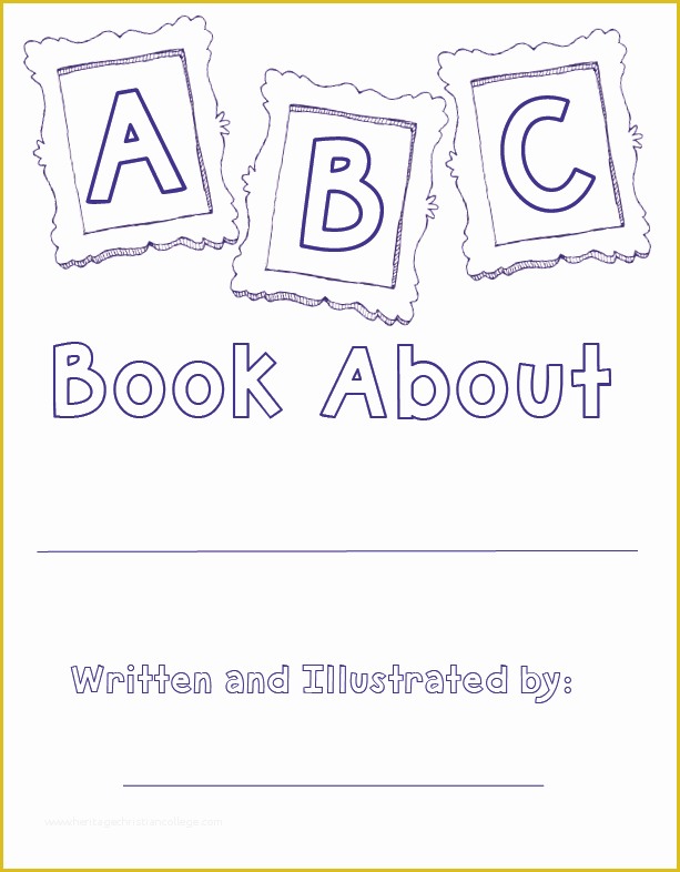 Free Printable Children's Book Template Of Coloring Pages the Lesson Cloud Alphabet Book Template