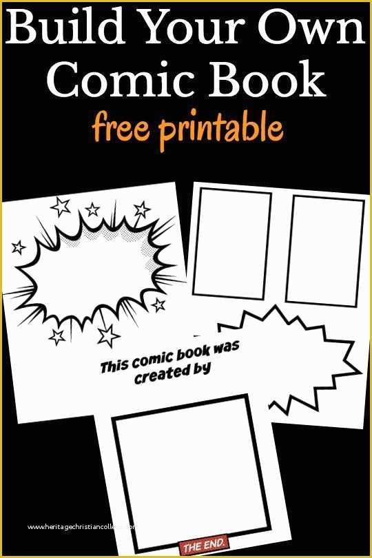 Free Printable Children's Book Template Of Cool Ic Book Templates for Kids