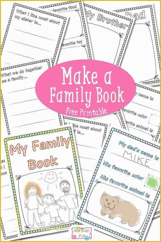 Free Printable Children&amp;#039;s Book Template Of Family Book Free Printable Homeschooling