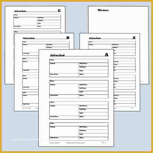 Free Printable Children's Book Template Of Free Printable Address Book