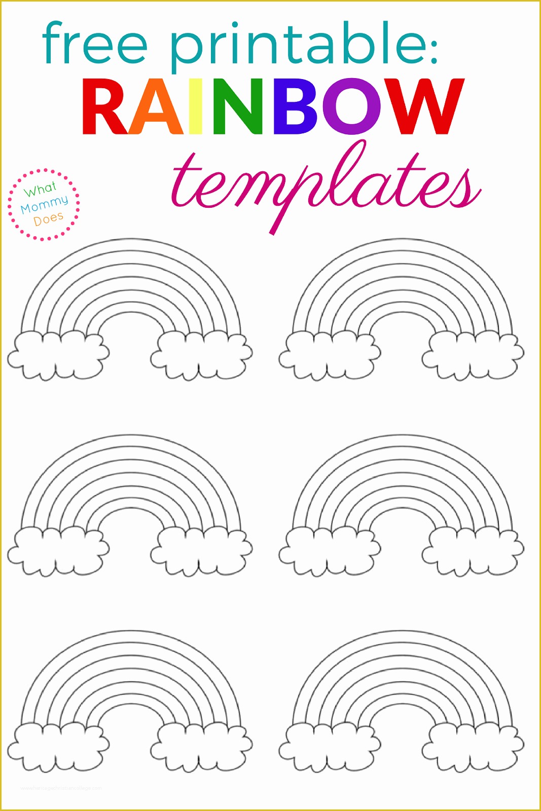 Free Printable Children's Book Template Of Free Printable Rainbow Templates Small Medium &