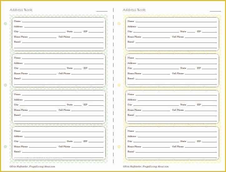 Free Printable Children's Book Template Of Use these Printable Address Pages In Your Planner