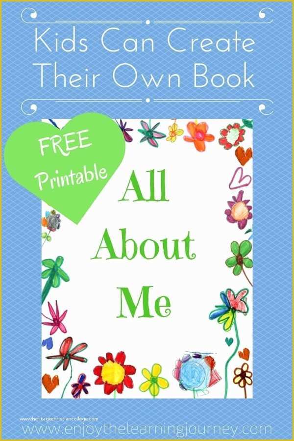 Free Printable Children's Book Template Of Your Children Can Create An All About Me Book with This