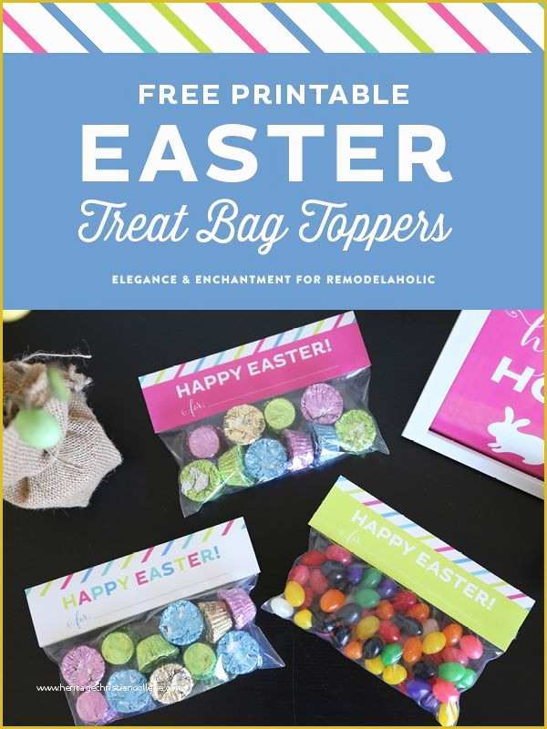 Free Printable Christmas Bag toppers Templates Of 17 Best Images About Easter Party Ideas On Pinterest