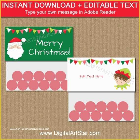 Free Printable Christmas Bag toppers Templates Of Christmas Bag Labels Santa Bag topper Template Christmas