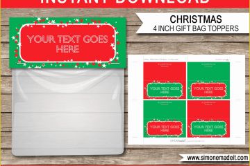 42 Free Printable Christmas Bag toppers Templates ...