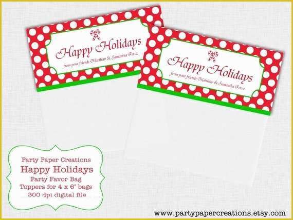 Free Printable Christmas Bag toppers Templates Of Free Christmas Bag topper Template