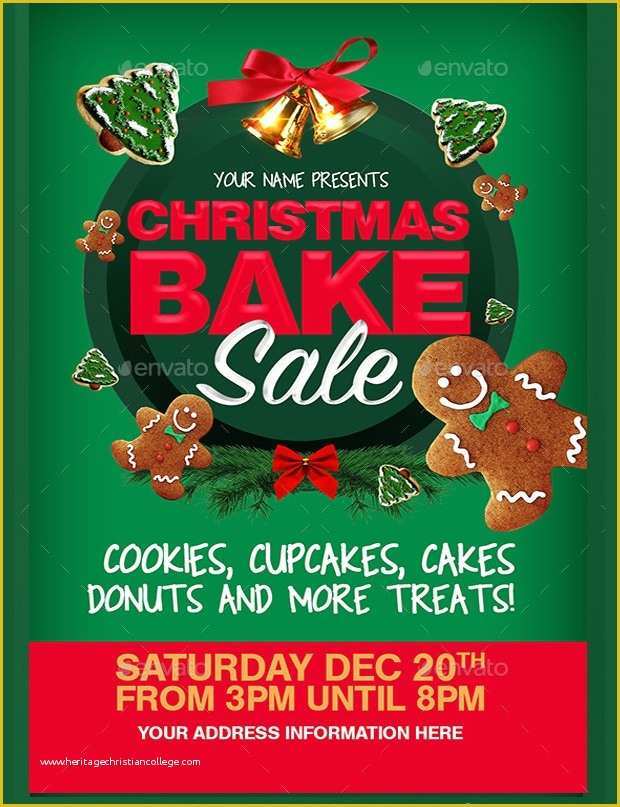 Free Printable Christmas Flyers Templates Of 25 Bake Sale Flyer Templates Ms Word Publisher