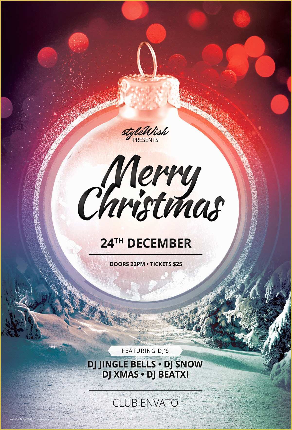 Free Printable Christmas Flyers Templates Of Merry Christmas Flyer Template On Behance
