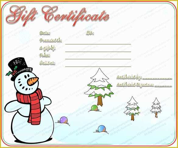 Free Printable Christmas Gift Certificate Template Word Of 20 Christmas Gift Certificate Templates Word Pdf Psd