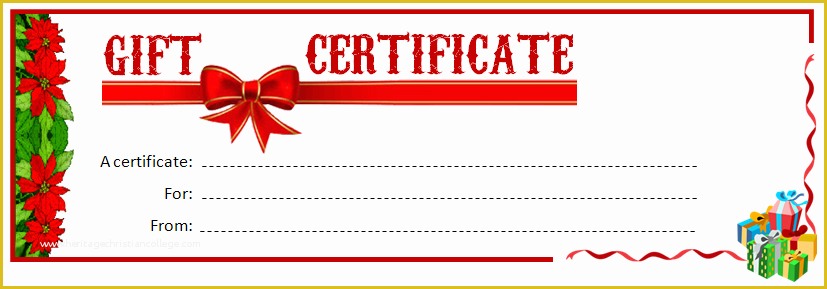 Free Printable Christmas Gift Certificate Template Word Of 28 Cool Printable Gift Certificates