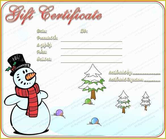 Free Printable Christmas Gift Certificate Template Word Of Christmas Gift Certificate Template Free Invitation Template