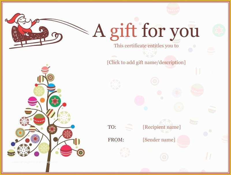 Free Printable Christmas Gift Certificate Template Word Of Christmas Gift Certificate Templates Printable