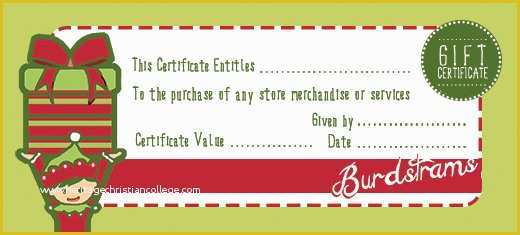 Free Printable Christmas Gift Certificate Template Word Of Free Holiday Gift Certificate Templates In Shop and