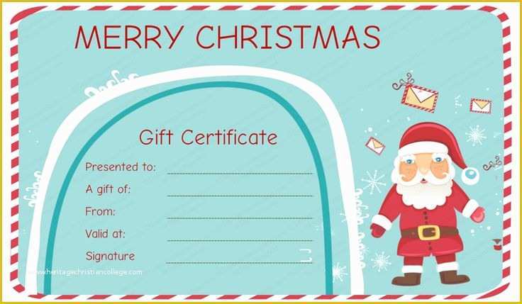 Free Printable Christmas Gift Certificate Template Word Of Santa Messages Christmas Gift Certificate Template