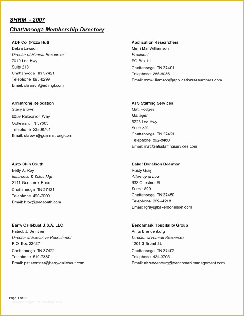 Free Printable Church Directory Template Of 5 Church Directory Templates Excel Templates