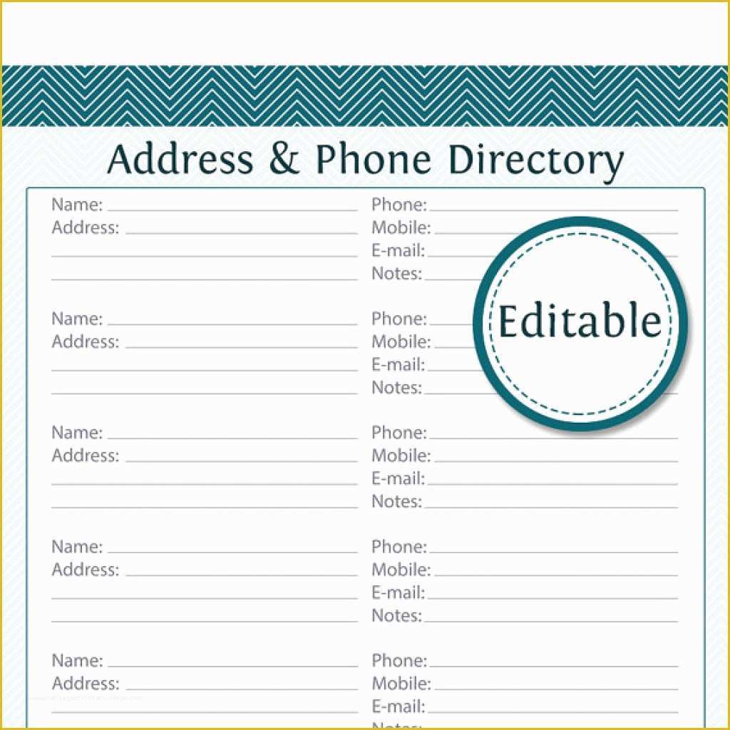Free Printable Church Directory Template Of Free Printable Church Directory Template
