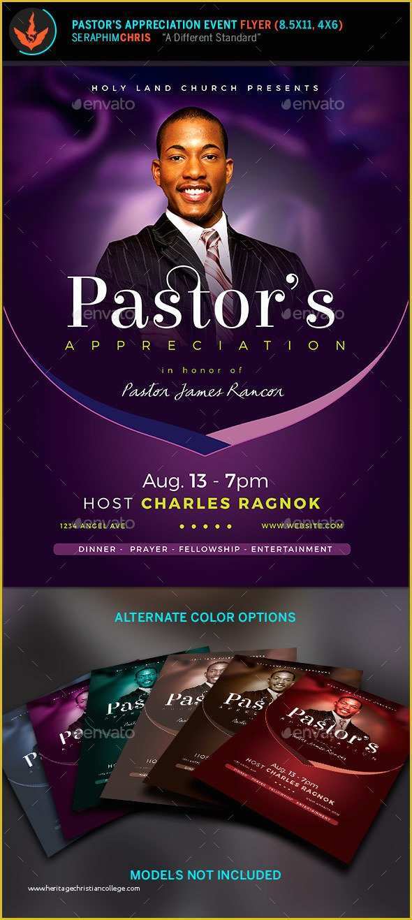Free Printable Church event Flyer Templates Of Lavender Pastor S Appreciation Church Flyer by