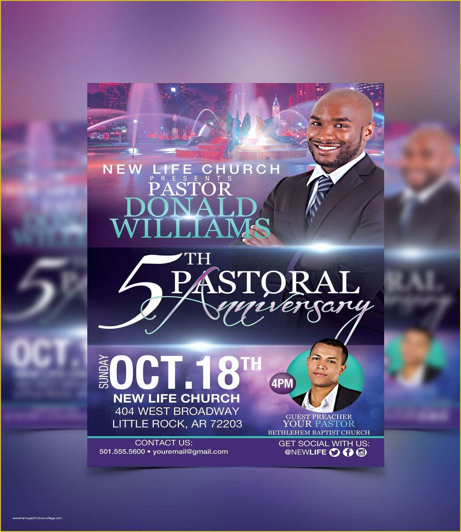 Free Printable Church event Flyer Templates Of Pastoral Anniversary Flyer Template Flyerthemes