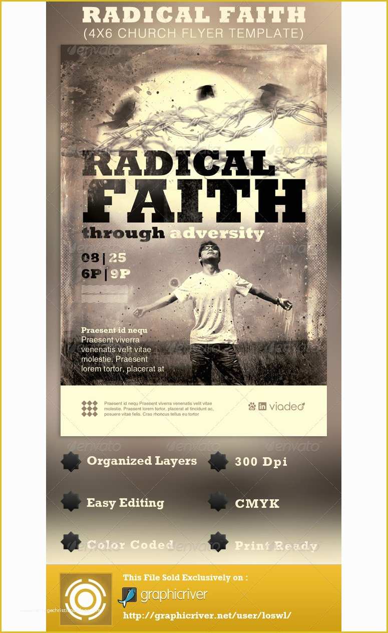 Free Printable Church event Flyer Templates Of Radical Faith Church Flyer Template ‹ Psdbucket