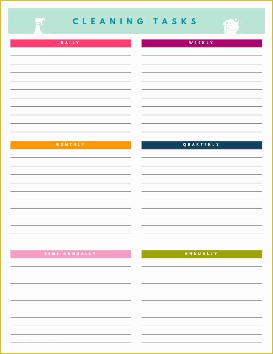 Free Printable Cleaning Checklist Template Of 40 Printable House Cleaning Checklist Templates Template Lab