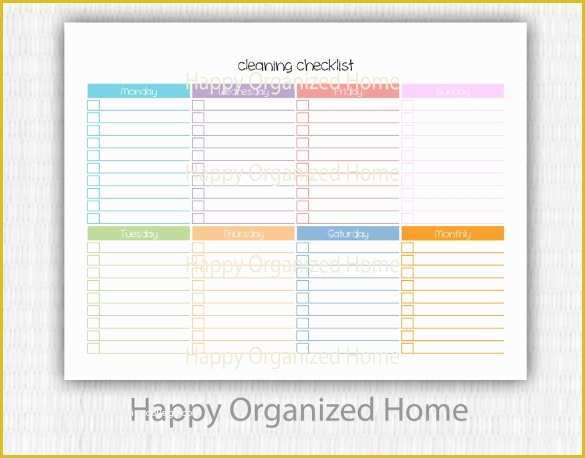 Free Printable Cleaning Checklist Template Of Cleaning Checklist Template 35 Word Excel Pdf
