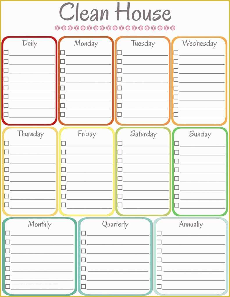 Free Printable Cleaning Checklist Template Of Home Management Binder Cleaning Schedule