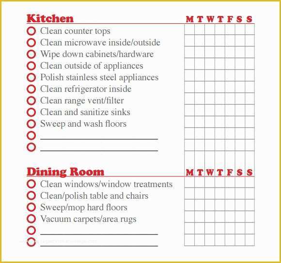 Free Printable Cleaning Checklist Template Of Sample House Cleaning Checklist 12 Documents In Pdf Word