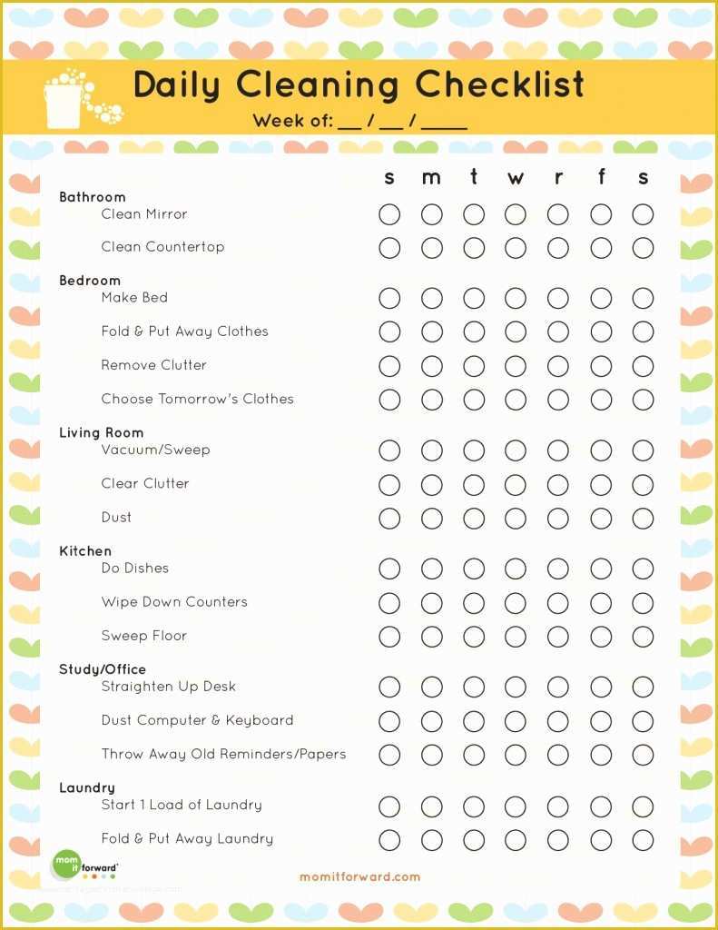 Free Printable Cleaning Checklist Template Of the Best Free Printable Cleaning Checklists Sarah Titus