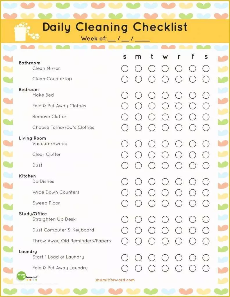 Free Printable Cleaning Checklist Template Of the Best Free Printable Cleaning Checklists Sarah Titus