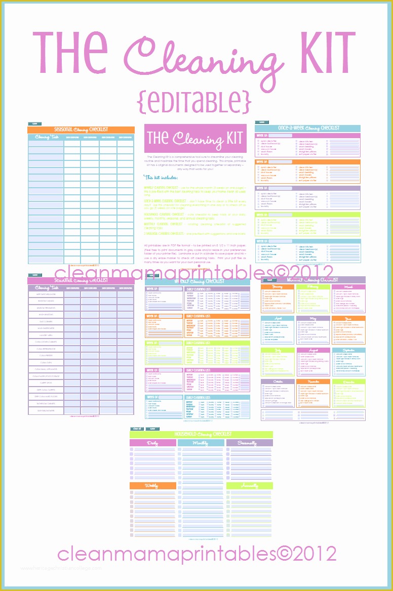 Free Printable Cleaning Schedule Template Of 31 Days to A Clean House Archives Clean Mama